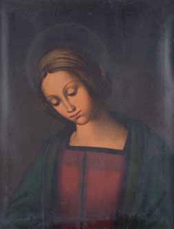 Scuola Italiana del XIX secolo MADONNA olio su tela, cm 47,5x38