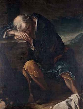 Scuola Lombarda del XVIII secolo A) MENDICANTE B) DONNA CON BAMBINA olio su...