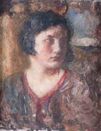 Attribuito ad Arturo Rietti Trieste 1863 – Fontaniva 1943 RITRATTO FEMMINILE...