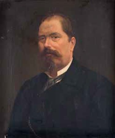Antonio dell’Angelo Craveggia 1856 – 1900 RITRATTO MASCHILE olio su tela, cm...