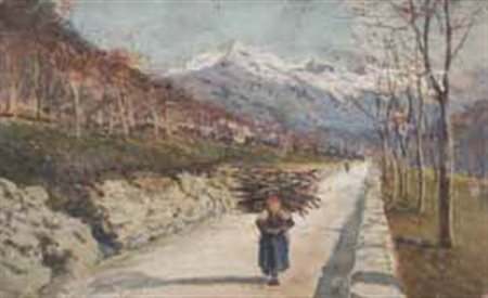 Scuola Lombarda fi ne del XIX secolo LA RACCOLTA DELLA LEGNA (da Achille...