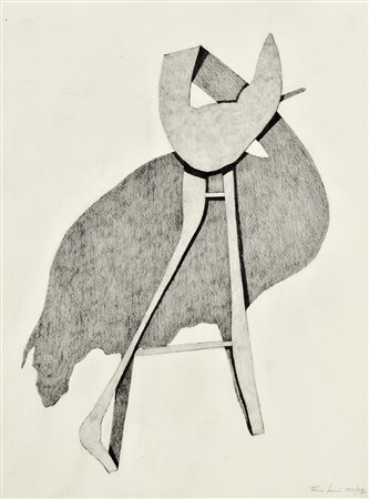 FELICE LEVINI (Roma 1956), Il ballo della gru, 1991/92 disegno a matita su...