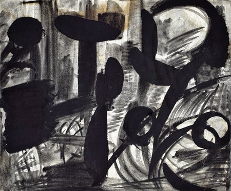 ALFREDO CHIGHINE (Milano 1914 - Pisa 1974), Composizione, 1951 tecnica mista...
