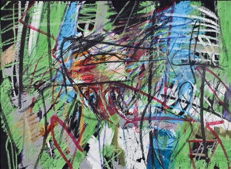 PIERO RUGGERI (Torino 1930), Composizione, (anni '80) tecnica mista su carta,...