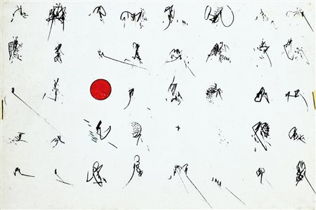 EMILIO SCANAVINO (Genova 1922 - Milano 1986), Alfabeto, acrilici su acetato,...