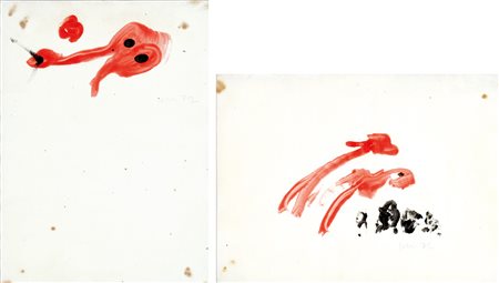 ASGER JORN (Vejrum 1914 - Aarhus 1973), senza titolo, 1972 lotto di 2...