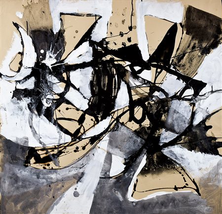 CLAUDIO CINTOLI (Imola 1935 - Roma 1978), senza titolo, 1959 tecnica mista su...