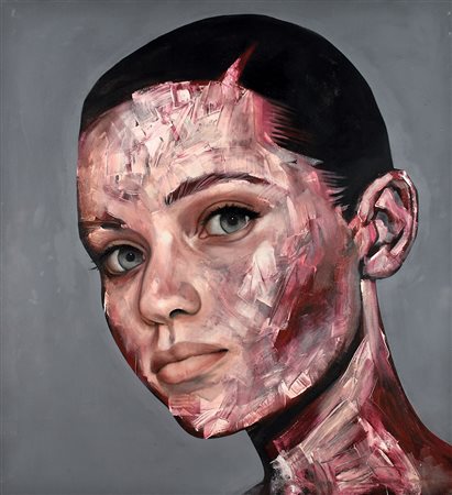 TOMMASO BET (Sacile 1980), Volto, 2011 olio su tela, 130x120 firma e data al...