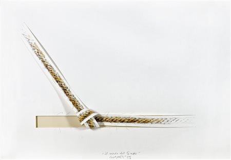 GIANFRANCO GOBERTI (Ferrara 1939), Il nodo del tempo, 1985 tecnica mista su...