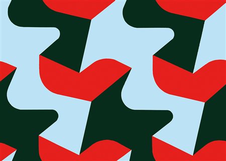 SERGIO LOMBARDO (Roma 1939), 2 forme, 3 colori su toro, 1996 olio su tela,...