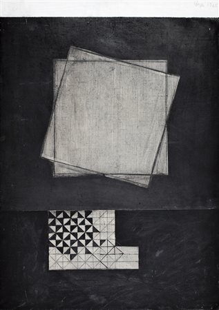 CARLO CIUSSI (Udine 1930 - 2012), Composizione, 1965 olio su tela, 75x54...