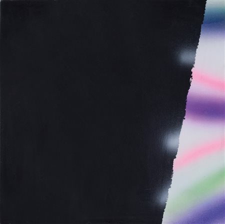 ENNIO FINZI (Venezia 1931), senza titolo, acrilici su tela, 50x50 firma al retro