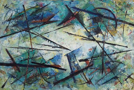 EROS BONAMINI (Verona 1942 - 2012), senza titolo, 1970 olio su tela, 60x90...