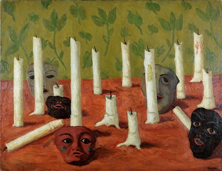 FIORENZO TOMEA (Zoppè di Cadore 1910 - Milano 1960), Candele e maschere, 1937...