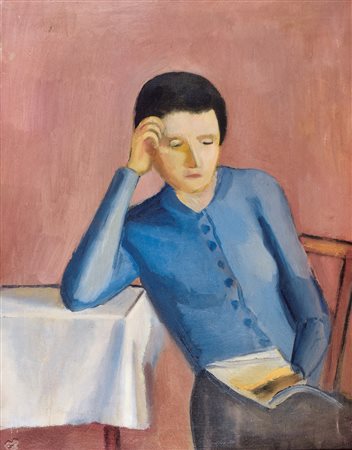 VIRGILIO GUIDI (Roma 1892 - Venezia 1984), Donna che riposa, 1938 olio su...