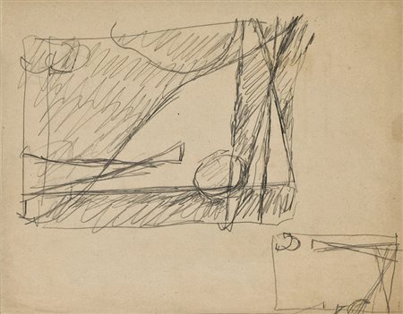 OSVALDO LICINI (Monte Vidon Corrado 1894 - 1958) Composizione, disegno a...