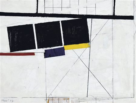 GIANFRANCO PARDI (Milano 1933 - 2012) Composizione astratta, 1987 acrilici e...