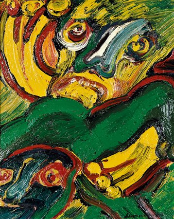 BENGT LINDSTROM (Stoccolma 1925 - 2008) senza titolo, olio su tela, 81x65...