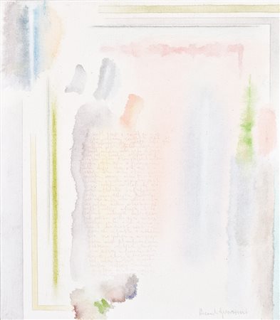 RICCARDO GUARNERI (Firenze 1933) La linea verde, 2001 tecnica mista su tela,...