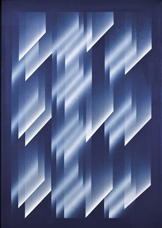 ENNIO FINZI (Venezia 1931) senza titolo, (1970) acrilici su tela, 70x50 firma...