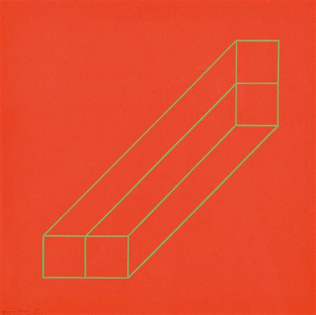 EDOARDO LANDI (San Felice sul Panaro 1937) Bistruttura prospettica, 1974...