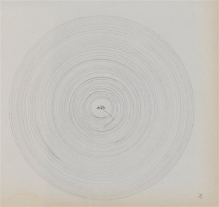 FABIO MAURI (Roma 1926 - 2009) Dramophone, 1976 carboncino su carta,...