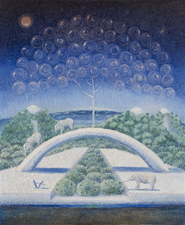 DANTE CUCURNIA (1957)L'albero divino N.6, 1996Olio e tecnica mista su telacm...