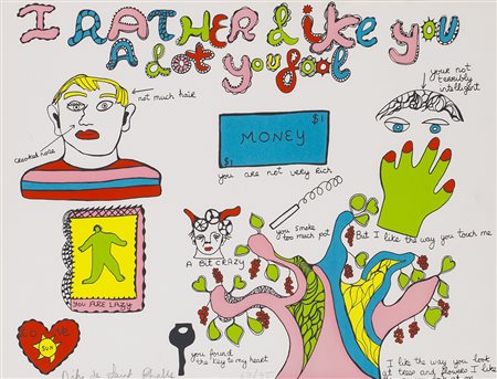 NIKI DE SAINT-PHALLE (1930-2002)Senza TitoloLitografiacm 50x65Firma e...