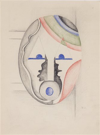 MINO DELLE SITE (1914-1996)Senza TitoloMatite su cartacm 31,5x23,5Firma al...