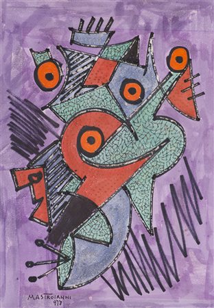 UMBERTO MASTROIANNI (1910-1998)Senza Titolo, 1978Tecnica mista su cartacm...