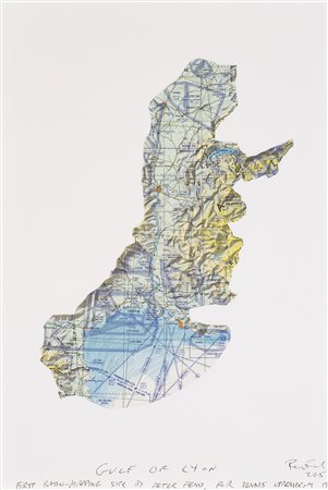 PETER FEND (1950)Gulf pf Lyon, 1978Tecnica mista e collage su cartacm...