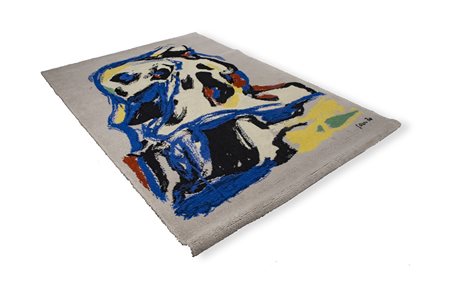 ASGER JORN (1914-1973)L'acteur, 1970Teppeto in pura lana verginecm...