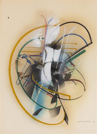 EDOARDO FRANCESCHINI (1928-2006)Senza Titolo, 1975Tecnica mista su cartacm...