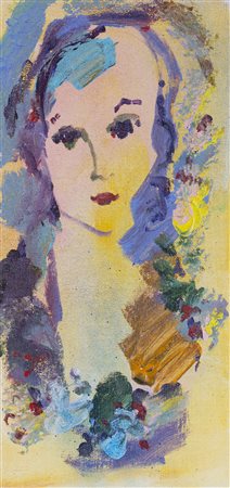 ERNESTO TRECCANI (1920-2009)Senza TitoloOlio su telacm 40x20Firma al...