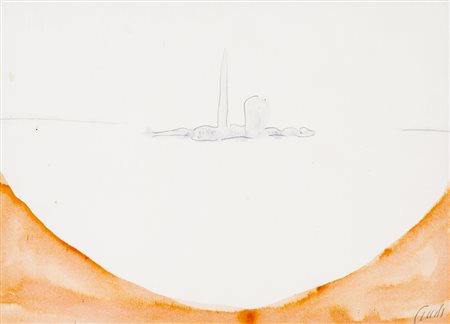 VIRGILIO GUIDI (1891-1984)Senza TitoloAcquerello su cartoncinocm 23x32Firma...