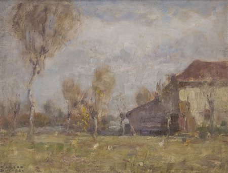 ROBERTO LEONE (1891-1975)Senza Titolo, 1960Olio su telacm 19,5x25,5Firma e...