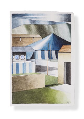 MARCELLO SCUFFI (1948)Tirassegno, 2012Acquerello su carta a manocm 55x38Firma...