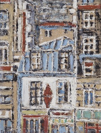 ORFEO TAMBURI (1910-1994)Senza TitoloOlio su tela di jutacm 20x15Firma al...