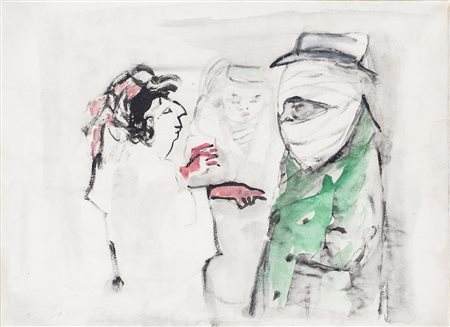 MINO MACCARI (1898-1989)Senza Titolo, '50Acquerello e tempera su carta...