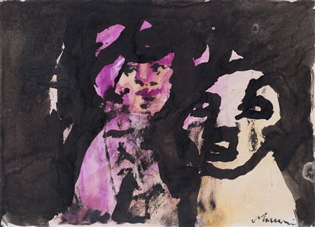 MINO MACCARI (1898-1989)Senza Titolo, '80Olio su cartonecm 25x35Firma al...