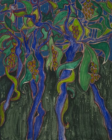 ALDO BERGOLLI (1916-1972)Pergola, 1968Olio su telacm 100x80Firma e datazione...