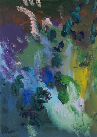 ERNESTO TRECCANI (1920-2009) Siepe del Forte Olio su tela cm 70x50 Firma al...