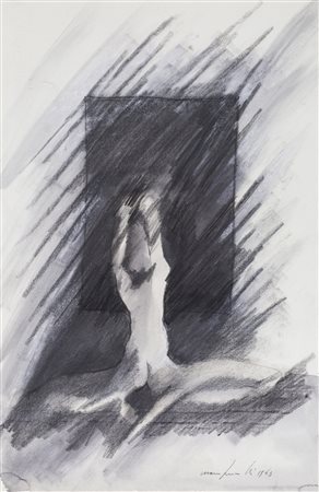 CESARE PEVERELLI (1922-2000)Senza Titolo, 1963Tecnica mista su cartacm...