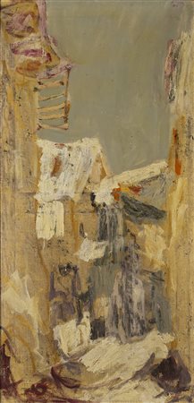 PIERO GIUNNI (1912-2000)Senza TitoloOlio su telaCm 120x60Firma al fronte