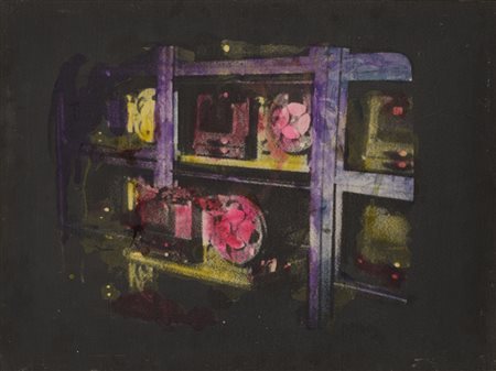 MARIO SCHIFANO (1934-1998)Senza Titolo, 1974-1978Smalto su tela emulsionatacm...