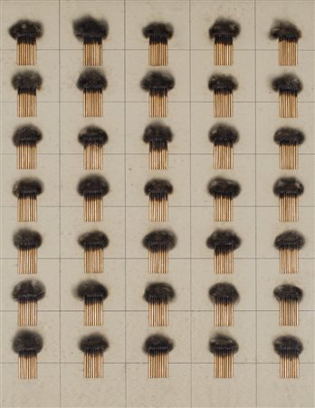 BERNARD AUBERTIN (1934-2015)Chamin de feu dans l'espace, 1974Fiammiferi...