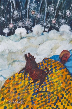 ANTONIO POSSENTI (1933-2016)Stelle cadenti, 2006Olio su cartone telatocm...