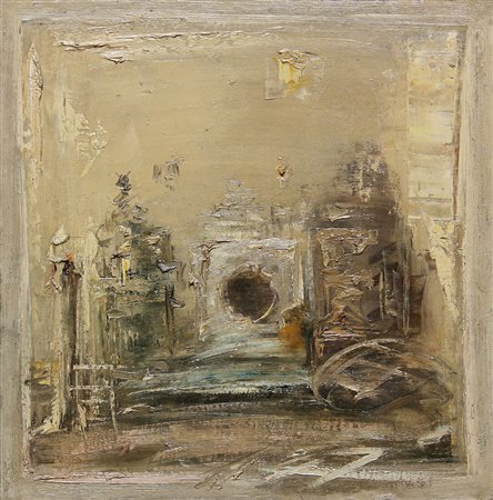 Giancarlo OSSOLA (Milano 1935-01-01 ) Oggetti 1979 olio su tela cm. 55 x...