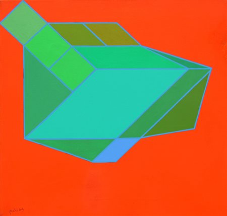 Achille PERILLI (Roma 1927-01-28 ) Oggetto misterioso 2005 acrilico su tela...