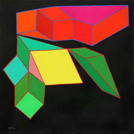 Achille PERILLI (Roma 1927-01-28 ) L'artificio insensato 2001 acrilico su...